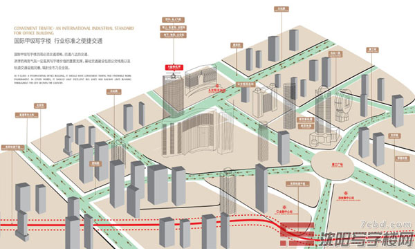 财富中心a座交通分布示意图