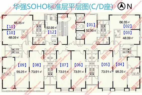 SOHO-D座平层图