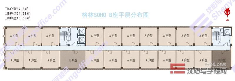 B座平层图