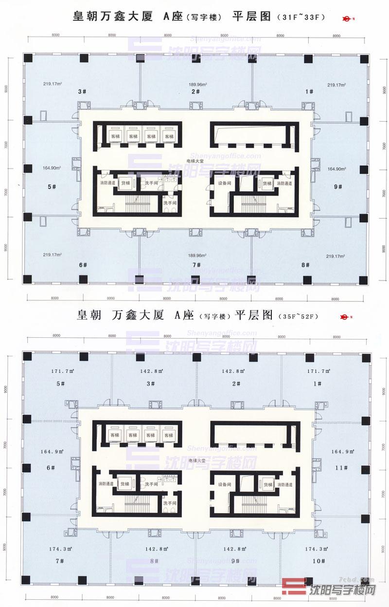 A座平层图