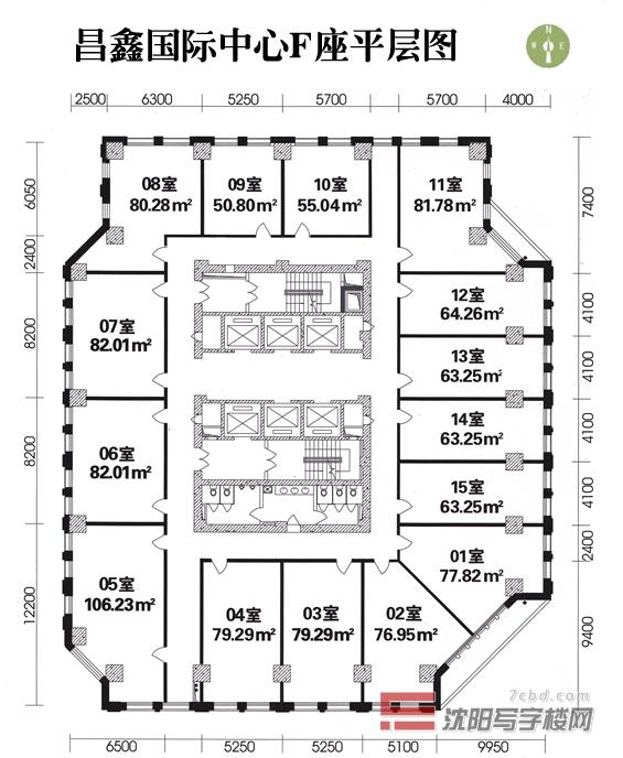 F座平层图