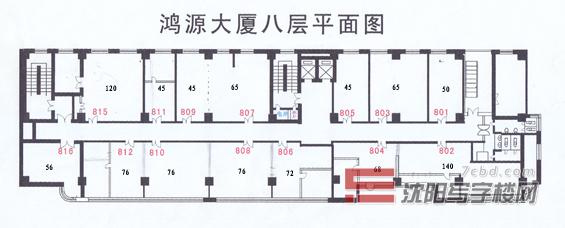 鸿源大厦平层图