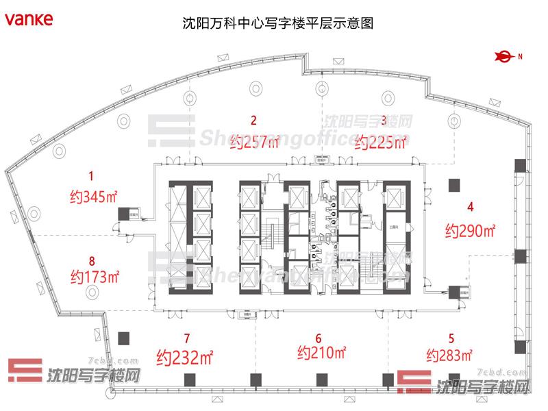 写字楼平层图