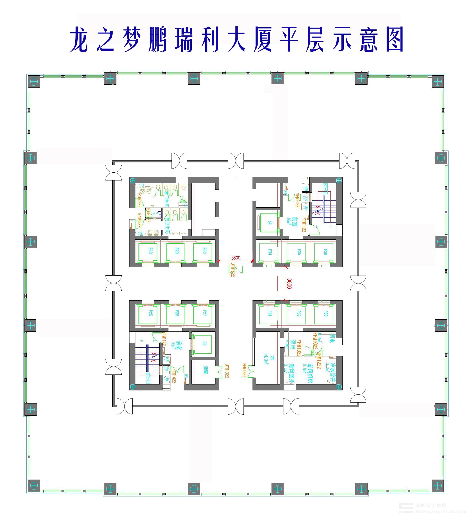 鹏瑞利大厦平层图