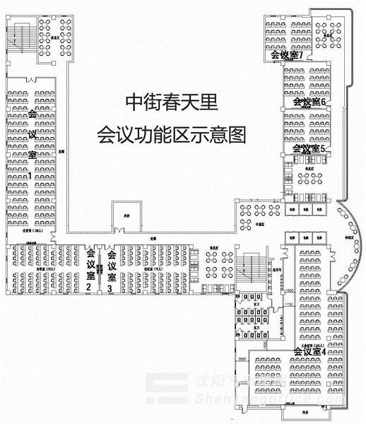 会议区平层图